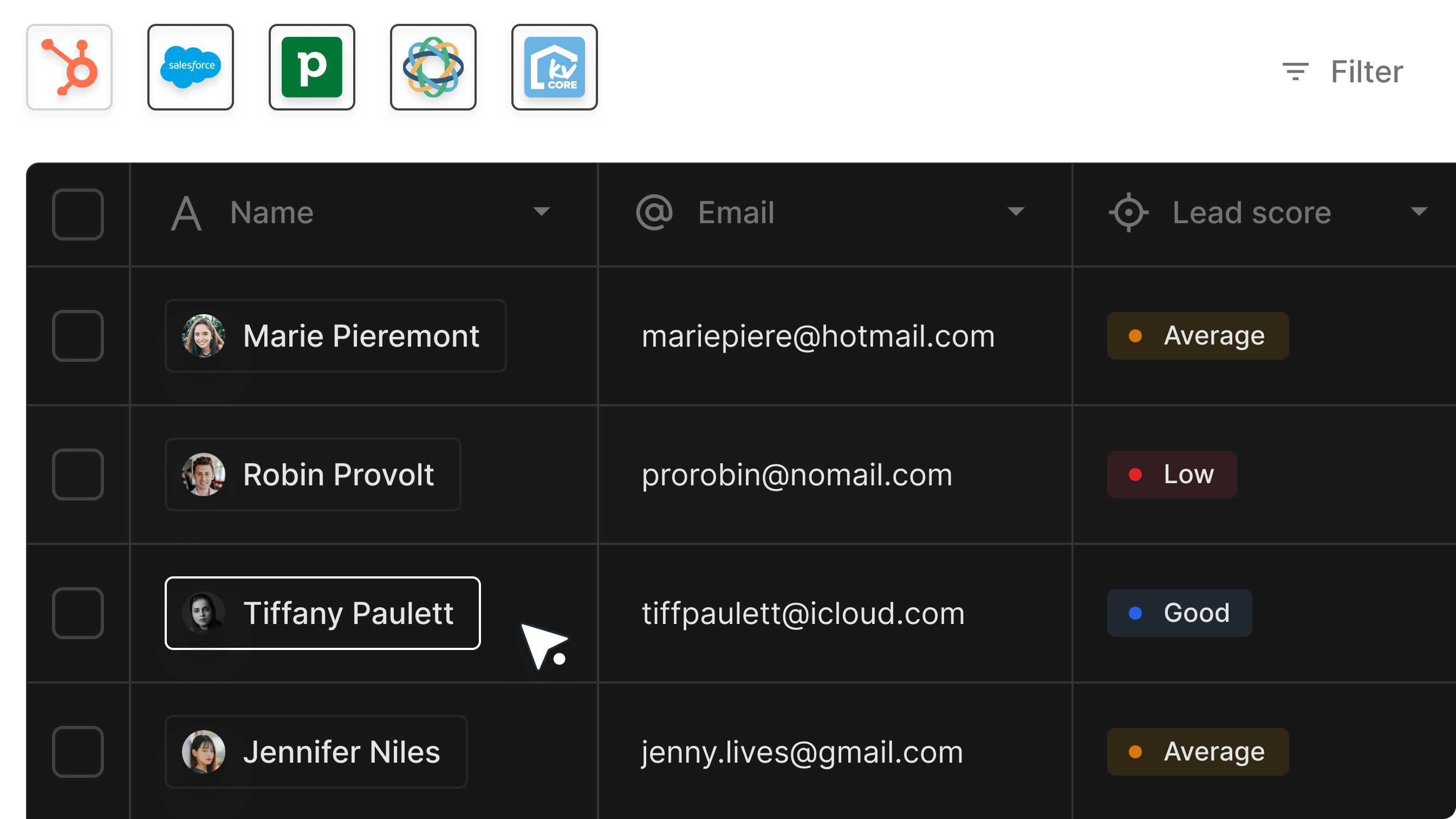 Reframe AI dataframe with government contact cards